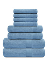 LuxeSoft 6-Piece Turkish Cotton Bath Towel Set, Deep Navy