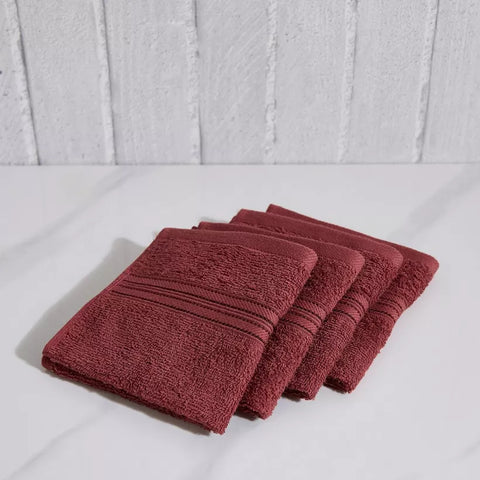 HOMEBOX Essential Carded 4 Piece Face Towel Set - 30x30 cm