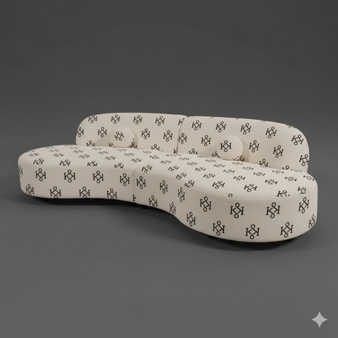 Buy Depart Sectional White Curved Sofa in Dubai